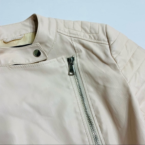 Forever 21 S light cream pink moto jacket - Picture 5 of 9